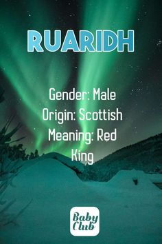 Ruaridh
Gender: Male
Origin: Scottish
Meaning: Red King Red King, Fantasy Names, Baby Boy Names, Boy Names, More Information, How To Find Out