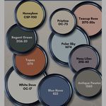 an image of a poster with different color options for the paint colors in each section