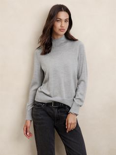 Merino Wool Turtleneck Sweater | Banana Republic Factory Wool Turtleneck Sweater, Arm Cuffs, The Sheep, Arm Cuff, Wool Turtleneck, Dry Cleaners, Banana Republic Factory, Merino Wool Sweater, Wool Sweater