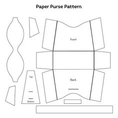 the paper purse pattern is cut out and ready to be used as a sewing project