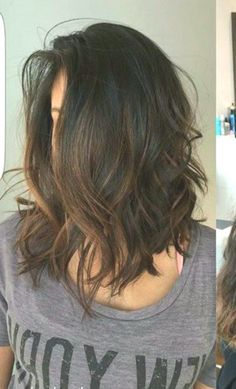 Balayage Lob, Long Bobs, Hair Color Chocolate, Medium Long Hair, Penteado Cabelo Curto, Long Bob, Brown Hair Colors