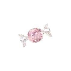 an image of a pink diamond in the shape of a fish on a white background