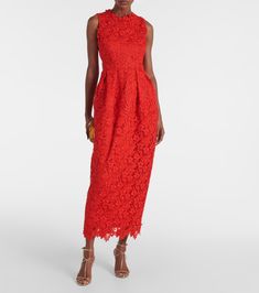 Alani lace midi dress in red - Safiyaa | Mytheresa Summer Evening Dress, Dresses For Summer, Trends For 2024, Boho Chic Dress, Cutout Maxi Dress, Slip Dresses, Linen Maxi Dress, Silk Maxi Dress, Red Midi Dress