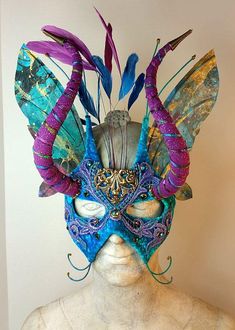 Blue and Purple Masquerade Mask//Masquerade Mask//Mask Masquerade//Masquerade//Mask//Halloween Masquerade Mask//Mardi Gras Masquerade Mask Masquerade Headpiece, Purple Masquerade, Butterfly Mask, Wood Craft Patterns, Mardi Gras Costumes, Masquerade Costumes