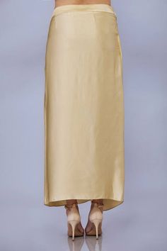 Beige draped skirt in blended satin base. - Aza Fashions Beige Drapes, Draped Skirt, Skirt For Women, Satin Color, Skirt Pattern, Aza Fashion, Long Skirt, Womens Skirt, Satin