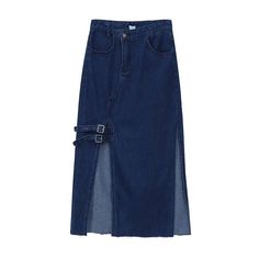 A-line High Wasit Split Long Denim Skirt | Uniqistic.com Split Hem Long Denim Skirt, Demem Skirt, Cheap High-rise Denim Skirt, Cheap 90s High Waist Denim Skirt, Long Denim Skirt Mini, Luxury Long Denim Skirt For Women, Cheap 90s High-waist Denim Skirt, Cheap High-waist 90s Denim Skirt, Denim Skirts Online