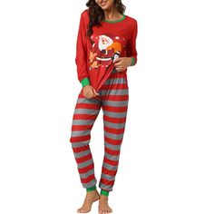 Christmas Matching 2 Pieces Pajama Set for Family. Featuring a snowman print top and striped sleep pants. Long sleeves, round neck, and loose style make it comfortable for all-day wear. Good choice for the Christmas holiday for family, mom, dad, and children. This cute snowman print Christmas pajama set has an adorable design. The Christmas family pajamas include Striped, Cute snowman, Reindeer, and a funny color block in green. The classic elements are such a popular and stylish design, that yo Striped Christmas Pajamas, Green And White Striped Christmas Pajamas, Family Red Ans White Pjs, Christmas Family Pajamas, Matching Christmas Pajamas Family Hanna Andersson, Family Matching Christmas Pajamas Hanna Andersson, Family Pajama Sets, Christmas Matching, Christmas Pajama Set