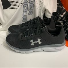 New Under Armour Assert Shoes Boys 6.5y, New In Box * Box May Not Have Lid Black/Grey Fade-resistant Gray Running Shoes With Round Toe, Gray Fade-resistant Running Shoes With Round Toe, Gray Slip-resistant Low-top Walking Shoes, Gray Slip-resistant Running Shoes For Streetwear, Under Armour Black Running Shoes With Round Toe, Under Armour Gray Low-top Running Shoes, Gray Low-top Under Armour Running Shoes, Gray Sporty Walking Shoes With Round Toe, Sporty Gray Walking Shoes With Round Toe