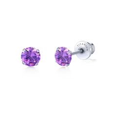 PRICES MAY VARY. ✨Titanium Earrings for Sensitive Ears - Titanium stud earrings are made of the safest implant grade F136 titanium. Non-allergenic, nickel-free, and suitable for women men with sensitive ears. 💎Size Info : Gemstone Diameter 5mm; Post length : 6mm, 20g (0.8mm gauge). Screw Back also with tiny CZ,Can wear double side.Please check the size detail before purchase, you can check the Size Image and Model-wearing Image for refference. 💝Pure titanium studs earrings use a threaded plus Daith Earrings, Flat Back Earrings, Titanium Earrings, Great Gifts For Mom, Studs Earrings, Helix Piercing, Hypoallergenic Earrings, Body Piercing Jewelry, Girls Jewelry