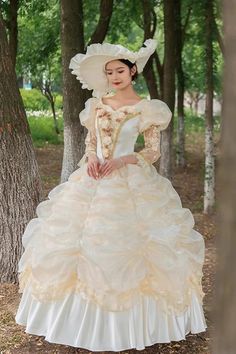 Champagne Medieval French Court Embroidery Vintage Lolita Victorian Dress – LolitaInside French Dress Vintage, French Traditional Clothing, French Traditional Dress, Traditional French Clothing, Vintage French Dress, Beige Clothes, Victorian Outfits, French Dresses, Southern Belle Dress