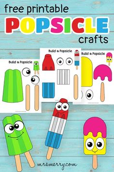 popsicle crafts for kids that are easy to make and great for the summertime