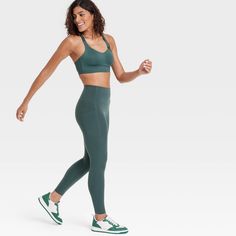 Why we're ALL IN: Embossed high-support sports bra takes you through exercise in comfort with moisture-wicking and quick-drying properties to help keep you cool, and adjustable front straps that help you find the right fit. Wireless, molded cups offer a customizable fit, and the bra is finished with a V-neck back for sporty flair. All in Motion™: Made for every move, priced for every day. Breathable Medium Support Sports Bra In Athleisure Style, Athleisure Medium Support Breathable Sports Bra, Breathable Athleisure Sports Bra With Medium Support, Athleisure Breathable Sports Bra With Medium Support, Athleisure Breathable Medium Support Sports Bra, Solid Color Sports Bra For Athleisure, Solid Color Sports Bra For Athletics, Sweat Resistant Athleisure Sports Bra, Solid Sports Bra With Light Support For Sports Season