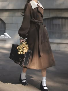 The price is for a coat with a waist belt only, others are not included. Garment Size SizeSMLShoulders373839Bust919599Sleeve Length626364Waist727680Full Length104105.5107 Formal Fall Outerwear With Belt, Brown Belted Cuffs Office Outerwear, Brown Double-breasted Outerwear With Belted Cuffs, Vintage Long Sleeve Belted Outerwear, Elegant Brown Belted Outerwear, Fitted Fall Outerwear With Self Belt, Formal Long Sleeve Belted Outerwear, Spring Long Sleeve Outerwear With Self Belt, Brown Spring Outerwear With Belted Cuffs