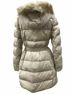 Coach Long Puffer Coat, Women's Legacy Down Winter Jacket, Fur Hood, Large, $598 886382419759 | eBay Beige Winter Parka With Drawstring Hood, Beige Drawstring Hood Parka For Winter, Beige Winter Parka With Adjustable Hood, Beige Spring Puffer Jacket With Detachable Hood, Beige Hooded Jacket With Detachable Hood For Cold Weather, Fitted Hooded Beige Outerwear, Luxury Hooded Puffer Jacket For Winter, Winter White Hooded Outerwear With Padded Collar, Hooded Winter White Outerwear With Padded Collar