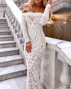 Women's Sexy Off Shoulder Sequined Lace Fishtail Evening Dress S-XXL Black-S Long Dress White, Women's A Line Dresses, Bodycon Evening Dress, Maxi Long Dress, Dresses Elegant, Evening Dresses Elegant, Line Dress, Dress Maxi, Types Of Dresses