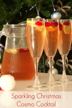 sparkling christmas cosmo cocktail recipe