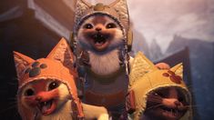 an image of three cats wearing costumes in the animated movie ratcheter 2, which is being released on dvd and blu