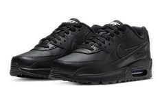 Nike Air Max 90 GS 'Triple Black' Black/Black/White/Black CD6864-001 Tenis Air Max 90, Tenis Air, Nike Air Max 90 Leather, Nike Airmax 90, Air Max 90 Leather, Vapour Max Nike, Air Jordans Women, Nike Sacai, Air Max 90 Premium