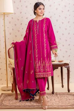 Zeen Wum31410 Fuchsia Rose Luxury Winter 2021 Pink Naqshi Churidar For Wedding, Unstitched Pink Sets For Eid, Pink Long Sleeve Dabka Set, Pink Long Sleeve Kurta For Eid, Pink Bollywood Kurta With Naqshi, Pink Naqshi Kurta For Festive Occasions, Pink Bollywood Kurta With Naqshi Detailing, Pink Bollywood Traditional Wear With Naqshi, Festive Pink Kurta With Naqshi Details