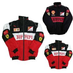 Ferrari Racing Jacket, Ferrari Jacket, F1 Ferrari, Ferrari Racing, Course Automobile, Riding Jacket, Sport Automobile