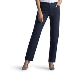 If you are looking for something that can provide you comfort and fashion at the same time so these Women Relaxed Fit Original All Day High Rise Pant are perfect for you. The solid pattern style of these pants makes them more enticing and astounding. These pants are made up of premium polyester, rayon, nylon, and spandex fabric. These pants are available in different style options, so choose your favorite one. Specifications: Fabric: 38% Polyester, 38% Rayon, 20% Nylon, 4% Spandex Closure Type: Comfort Stretch Straight Leg Bottoms, Elegant Mid-rise Cotton Bottoms, Comfort Stretch Cotton Pants For Work, Comfort Stretch Blue Bottoms For Workwear, Business Casual Straight Leg Pants With Comfort Stretch, Relaxed Fit Straight Elastane Pants, Blue Comfort Stretch Straight Leg Pants, Comfort Stretch Straight Leg Pants With Pockets, Elegant Comfort Stretch Bottoms With Straight Leg