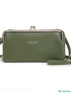 OrcaJump - Womens Fashion Shoulder Bag Crossbody Clutch Bag Green Crossbody Shoulder Bag, Versatile Green Portable Shoulder Bag, Casual Clutch Bag With Cell Phone Pocket, Green Crossbody Mobile Phone Bag, Green Clutch Bag With Zipper Closure, Portable Green Crossbody Bag, Green Portable Crossbody Bag, Casual Green Phone Bag With Large Capacity, Green Large Capacity Pouch Phone Bag