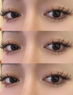 Soft Manga Lashes, Lashes On Asian Eyes, Monolid Eyelash Extensions, Monolid Lash Extensions, Asian Lash Extensions, Manga Lashes Extensions, Eyelashes Asian, Prom Lashes