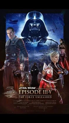 star wars episode iv the force uneleashed poster with darth vader and princess lei