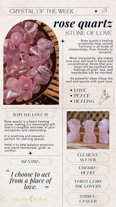 Put your love on top with Rose Quartz! She helps restore harmony in all kinds of interpersonal connections, from friendly and familial to romantic relationships. Most importantly, she makes sure your self-love is fierce and unconditional. Know that your heart will be soothed and feelings of grief, loss, and heartbreak can be mended. Rose quartz is a heart-healing stone, making it a meaningful gift that’s a tangible reminder of your connection and relationship. It is soothing and peaceful, perfect for calming spaces. Hold it to help balance emotions and mend heartbreak, grief, or conflict. We love Rose Quartz as a gift for birthdays, weddings, anniversaries, loss, and new homes. Its powerful vibes infuse the space and soul with pure love. Rose Quartz Uses, Crystal Pairings, Rose Quartz Stone Meaning, How To Charge Rose Quartz, Can Rose Quartz Go In Water, Crystals For Love, Rose Quartz Meaning Crystal Healing, Rose Quartz Information, Pink Rose Quartz Crystals For Spiritual Use