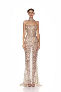 Giselle Silver Sequin Gown - Pre Order Silver Mini Dress, Bronx And Banco, Silver Gown, Sequin Wedding, Designer Wedding Gowns, Sequin Gown, Silver Sequin, Lace Mini Dress, Designer Wedding Dresses