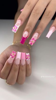 Orchid Nails Square, Gucci Nails, Long Square Acrylic Nails