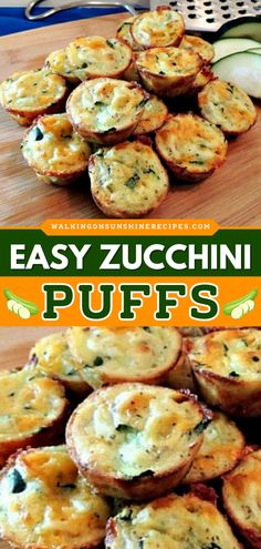 Here's a simple zucchini recipe to try! These Easy Zucchini Puffs are loaded with grated zucchini, cheddar cheese, and seasonings. They're packed with nutrients and are low in calories. Pin this delicious and low-carb zucchini recipe! Healthy Things To Make With Zucchini, Grated Zucchini Recipe, Thing To Make With Zucchini, Shredded Zucchini Breakfast Recipes, Zucchini Recipes Sides, Cheesy Zucchini Stacks, Zucchini Low Calorie, Zucchini’s Recipes, Zucchini And Bisquick Recipes