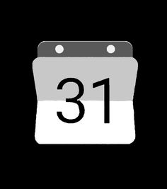 a calendar icon with the number thirteen on it's front and bottom corner, in black and white