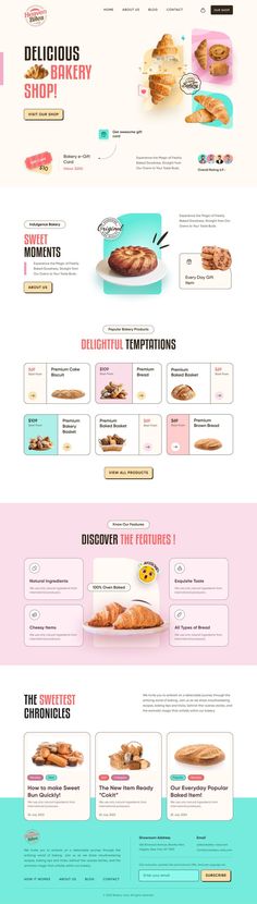 the website is designed to look like it has many different types of food on it