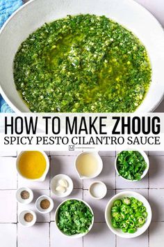 how to make zhoug spicy pesto sauce