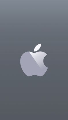 an apple logo on a gray background