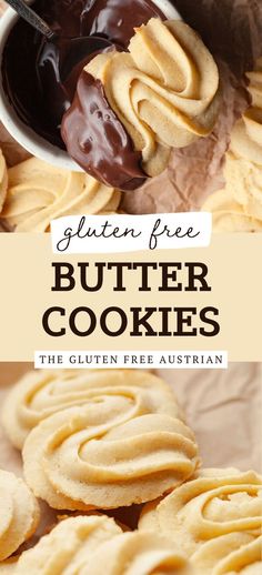 the gluten free butter cookies are ready to be eaten