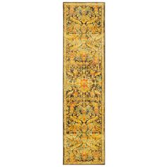 a long rug with an ornate design on it