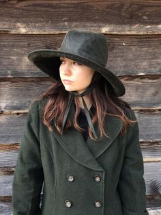 The 'Storm Chaser' is based on the traditional form of collapsible Waxed Cotton Sou'westa rain hat that is longer in the back than the front to protect the neck fully. The hat has a roll up brim at the front which works like a gutter whilst keeping the face clear. The brim extends down the back, bridging and protecting the neck.  The 'Storm Chaser' is the perfect choice for women who have to be out in the worst weather but want to be looking their best.  Because the brim is large there are added Waterproof Hat, Tweed Hat, Rain Hat, Fall Hats, Winter Hats Beanie, Cotton Hat, Winter Hats For Women, Harris Tweed, Head And Neck