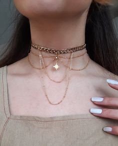 Gold Choker Necklace Chokers Jewelry Stainless - Etsy Kalung Choker, قلادات متدلية, Gold Choker Necklace, Gold Choker, Jewelry Choker, Fantasy Jewelry, Choker Necklaces, Accessories Jewelry Necklace, Dream Jewelry