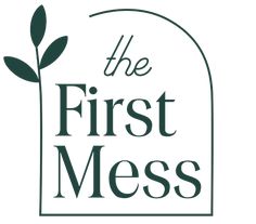 the first mess logo with leaves on it