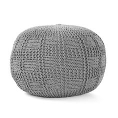 Expertly crafted with knitted cotton, the Yuny Pouf adds a stylish touch to any room. Measuring at 20 X 20 inches, it provides a comfortable seating option or can be used as a footrest. Versatile and durable, elevate your space with this round pouf.