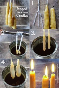 how to make candles out of beeswax