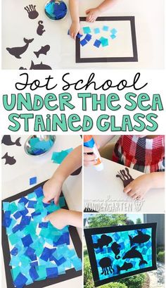 Stained Glass Project, Ocean Theme Preschool, Ocean Activities, Summer Preschool, Sea Crafts, Under The Sea Theme, Ocean Crafts