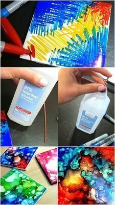 the process of painting with acrylic paint