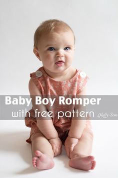 baby boy romper with free pattern