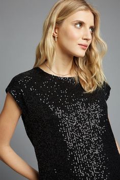 Sequin Tee Sequin Tee, Dorothy Perkins, Quick Delivery, Sequin, Shop Now, Buy Online, Women's Top, How To Wear