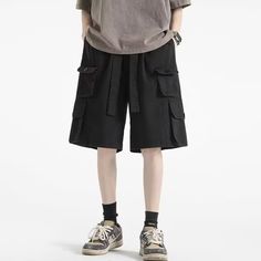 Take your wardrobe to the next level with these stylish Solid Multi-Pocket Cargo Shorts. Featuring multiple pockets for convenience, they offer an aesthetically pleasing accent to any outfit. With a wide range of sizes, they are perfect for a night out, casual event, or everyday use. Features: -100% Polyester -Mid-rise waist -Belted Waistband -Multi-Pocket -Solid Color -Regular Fit -Vintage style Free Scarf, Free Socks, Free Bracelet, Premium Denim, Aesthetically Pleasing, Denim Fabric, Summer Sale, Cargo Shorts, Next Level