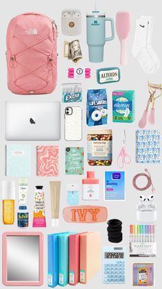 High School Essentials, Middle School Supplies, Middle School Essentials, School Emergency Kit, School Wishlist, School Backpack Essentials, Middle School Survival, Preppy School Supplies, Pretty School Supplies