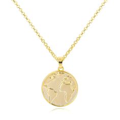 PRICES MAY VARY. 🗺️GOLD WORLD MAP NECKLACE🗺️Imagine a golden circular pendant, shimmering with enchanting radiance like a precious coin. The pendant is delicately engraved with the contours of the world map, with every detail vividly depicted, allowing you to feel every corner of the Earth. The textured background adds richness, making this necklace even more unique and eye-catching. 🗺️TRENDY WORLD PENDANT NECKLACE🗺️The gold world map necklace is suitable for various formal and casual occasi Gold World Map, Earth World, World Map Necklace, Gift For Traveler, Round Earth, Travel Necklace, Unique Symbols, Map Pendant, Coin Pendant Necklace